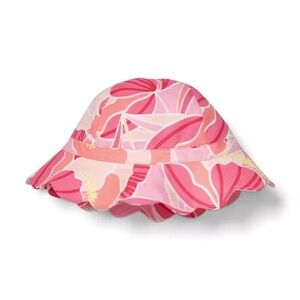 Janie And Jack Peony Print Bucket Hat